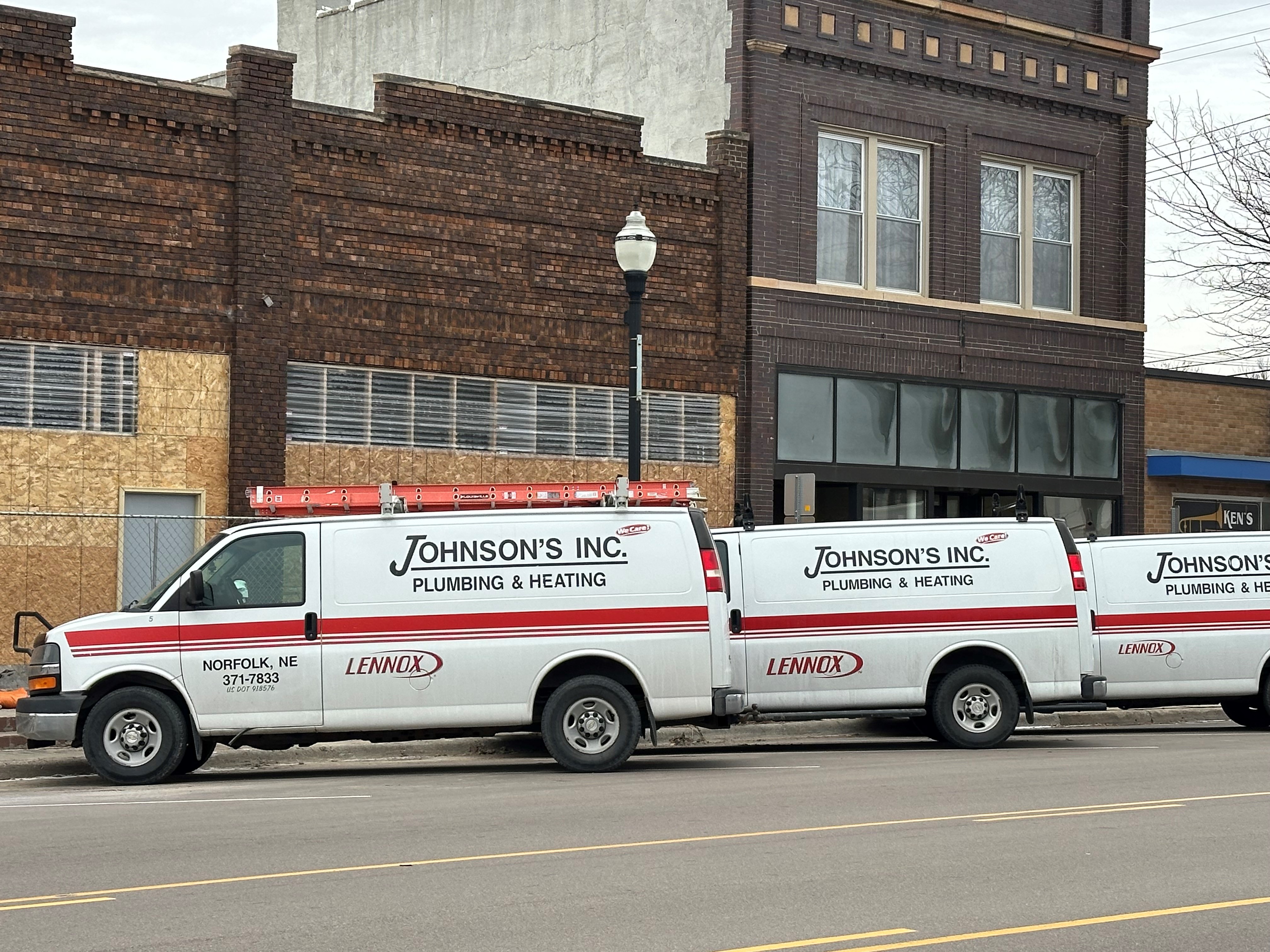 Johnson's Plumbing and Heating on a service call in Norfolk, NE