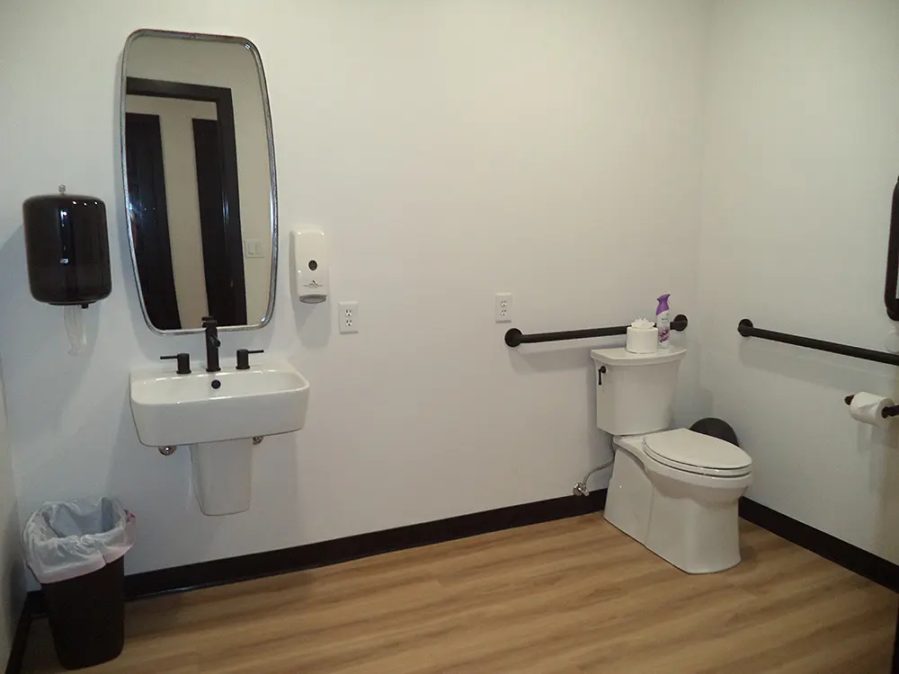 Edward Jones restroom plumbing installation